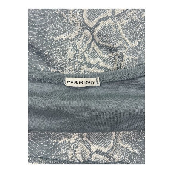 Made In Italy Size  M Woman Snakeskin Print V-Neck Long Sleeve Sweater - Picture 6 of 7